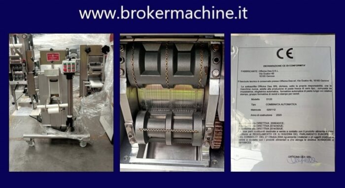 COMBINATA AUTOMATICA DEA D 120 IMPASTO-RAVIOLI-PASTA LUNGA 17 RAVIOLATRICE