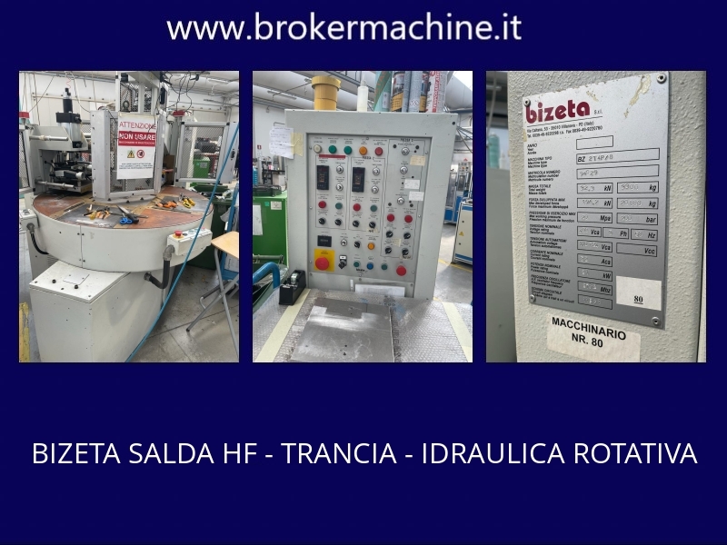 BIZETA SALDATRICE HF - TRANCIA - IDRAULICA ROTATIVAALTAFREQUENZA