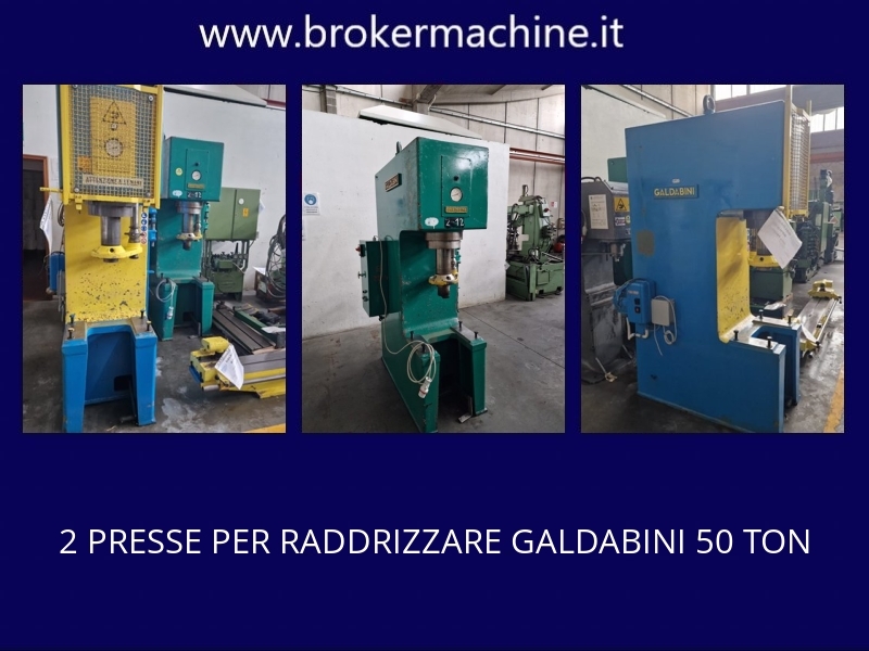 2 PRESSE PER RADDRIZZARE GALDABINI 50 TON